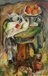 1993_Still Life w Fruit_Watercolor_31cm x 50cm