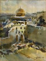 1997_The Wailing Wall_Watercolor_30cm x 44cm